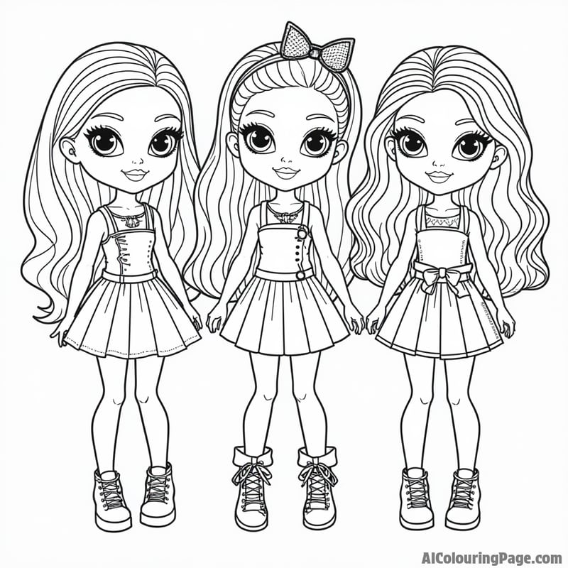 Bratz playing dress up in different costumes