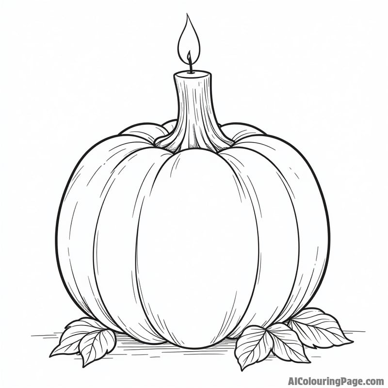 Pumpkin with candle inside