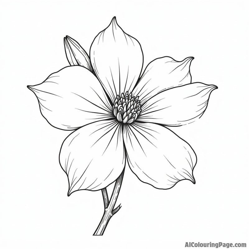 A delicate jasmine blossom opening up