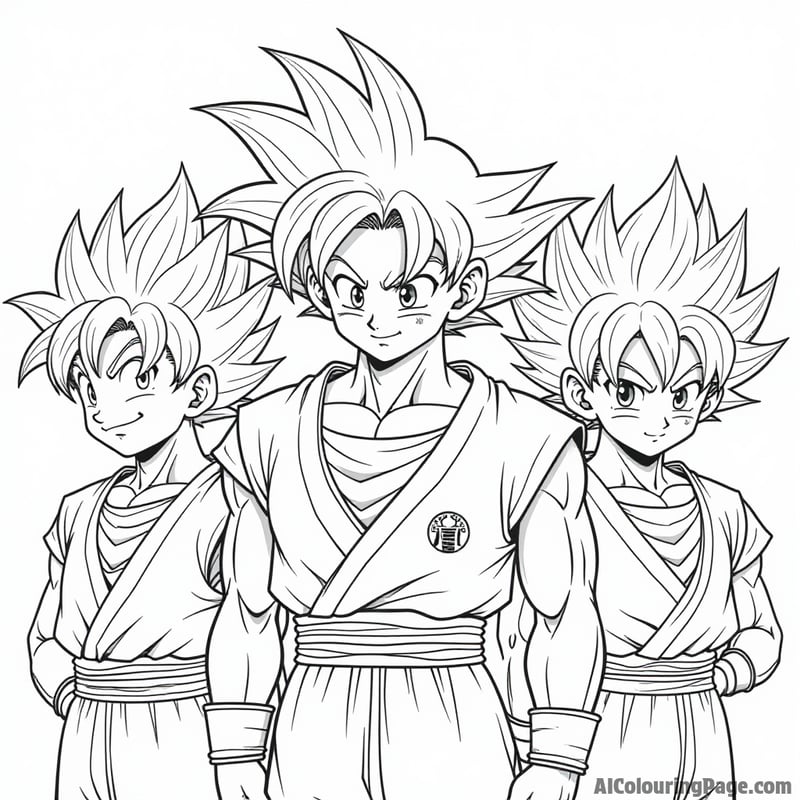 Goku with his friends