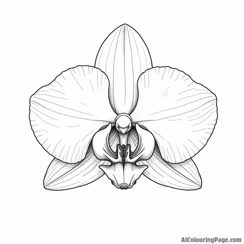 A delicate orchid with intricate petals