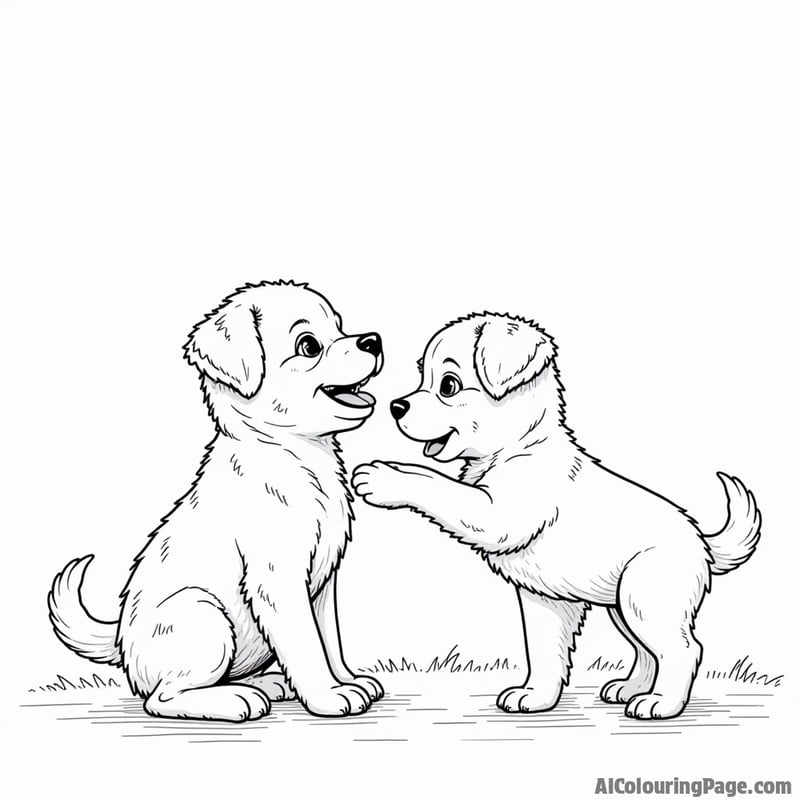Coloring page: Puppy learning tricks, obedience training, reward in sight.