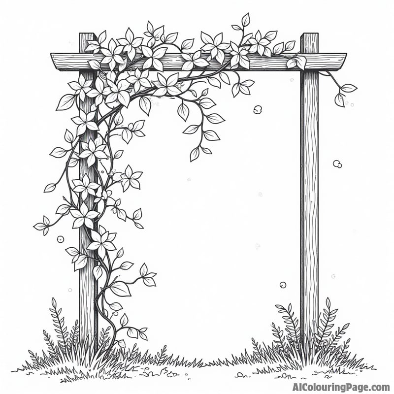 A jasmine vine climbing up a trellis