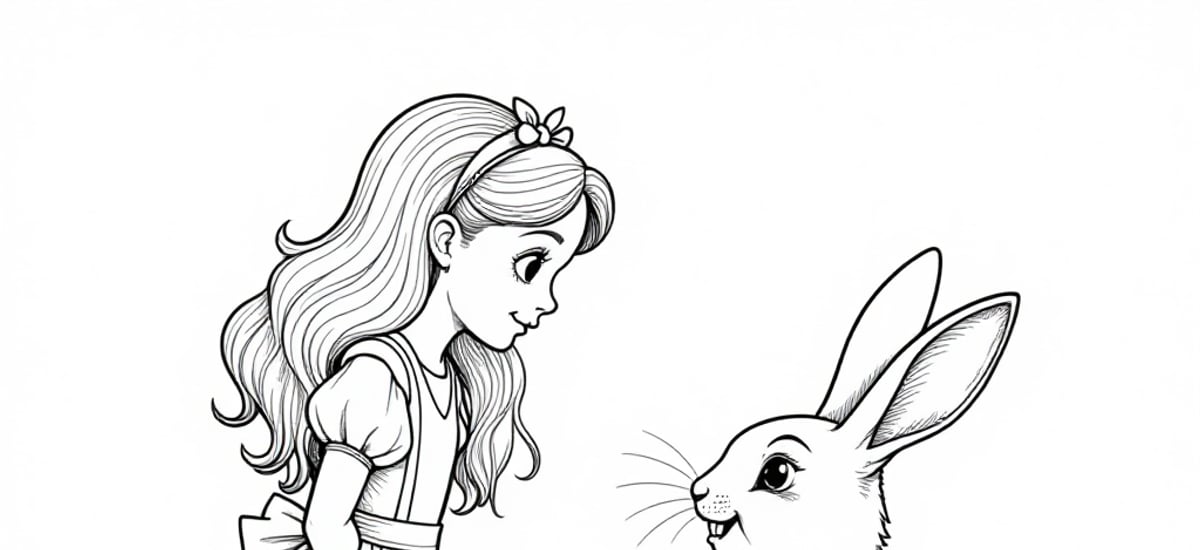Magical Alice in Wonderland Coloring Fun: Meet Rabbits, Cats, and Tea Parties!