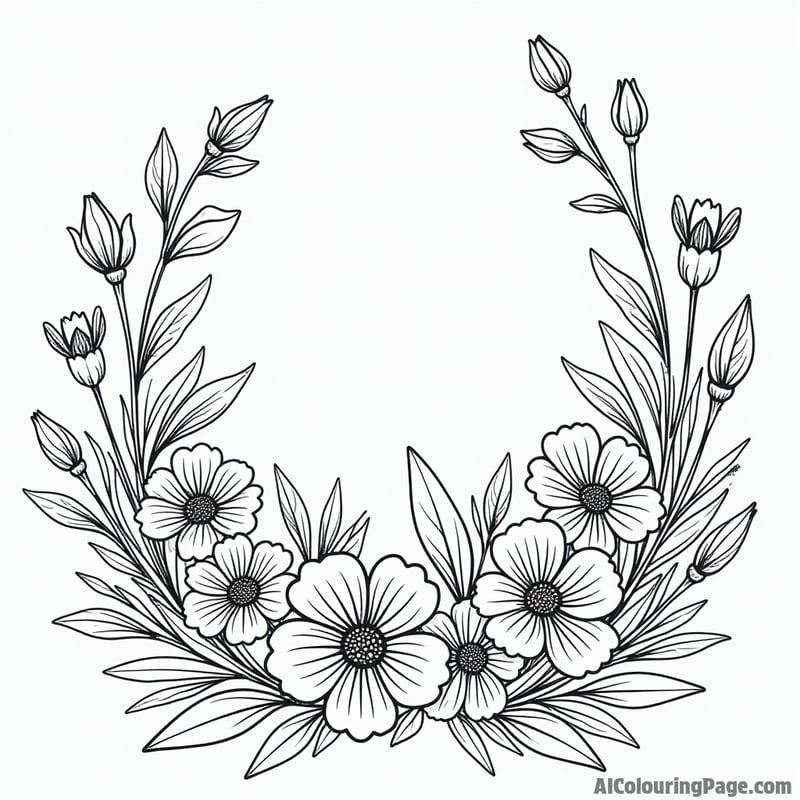 A crown of wildflowers