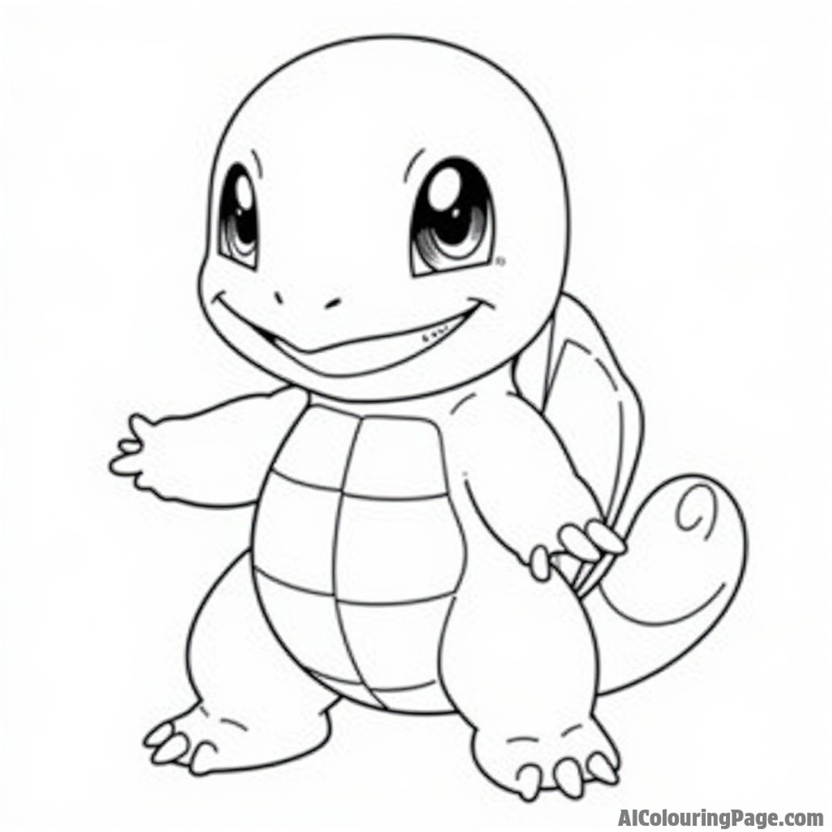 Splash into Fun: 15 Cool Squirtle Coloring Pages for Pokemon Fans