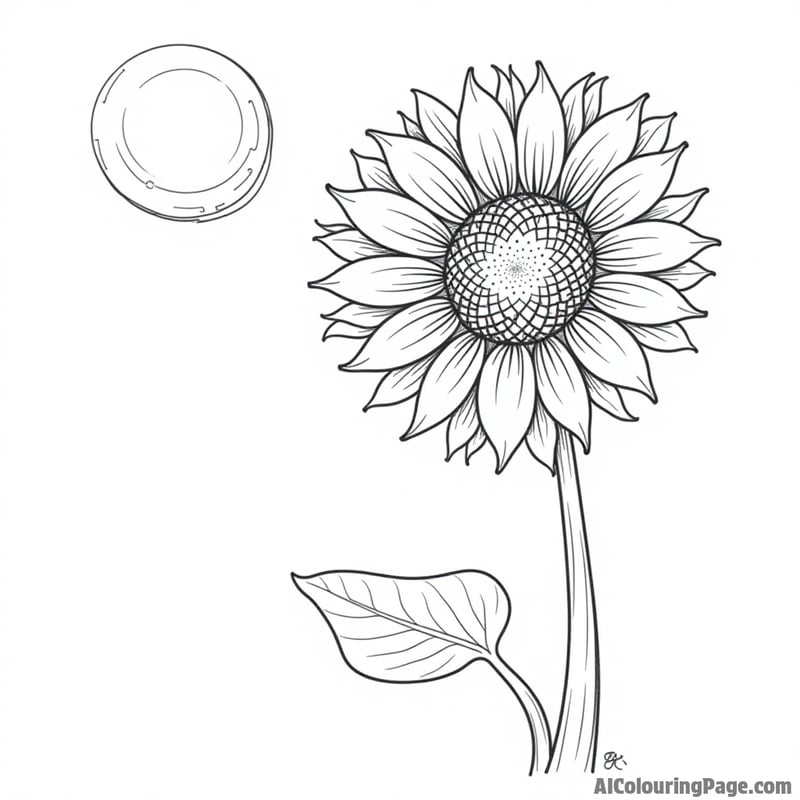 A single sunflower facing the sun