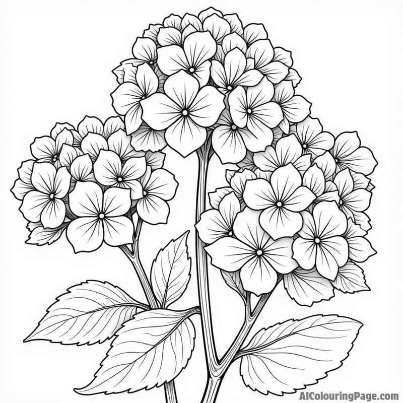 A bunch of hydrangeas in a garden