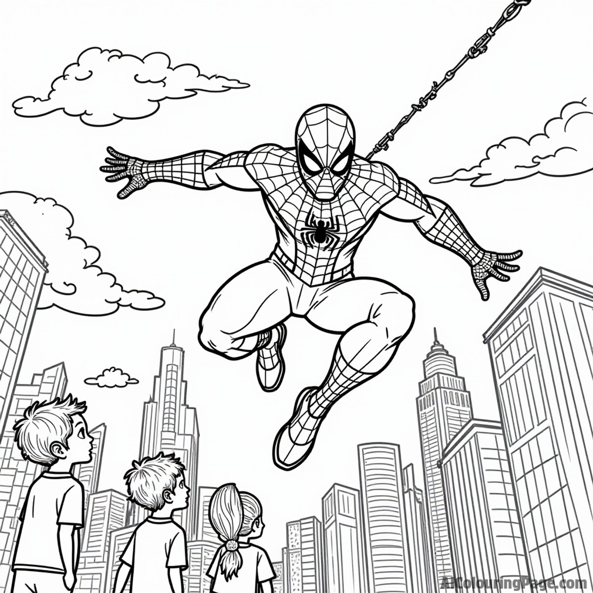 Free Spiderman Coloring Pages – free printable famous characters coloring pages coloring page to download and print