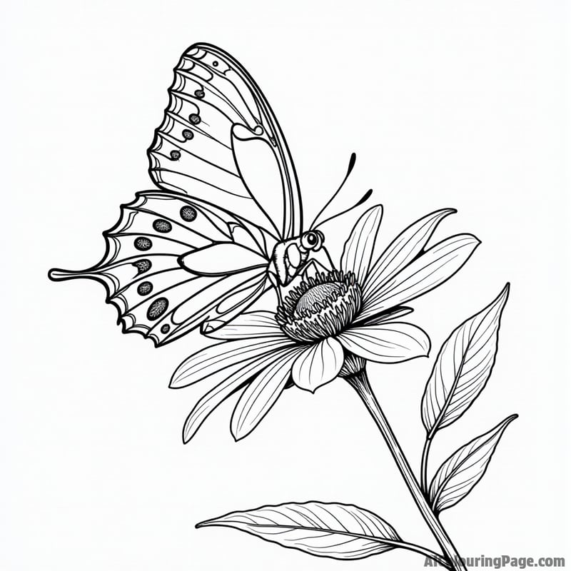 A butterfly landing on a flower