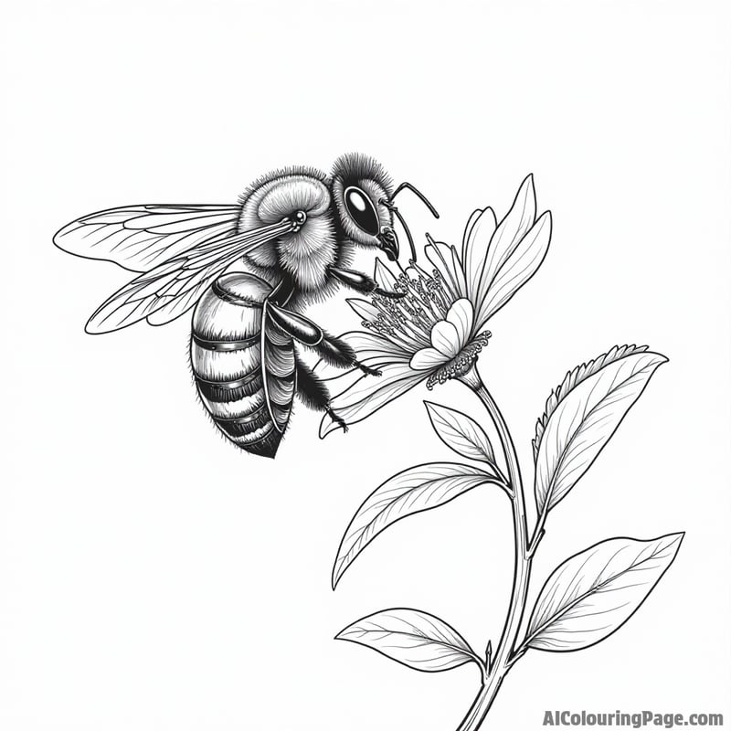 A bee collecting nectar from a blossom