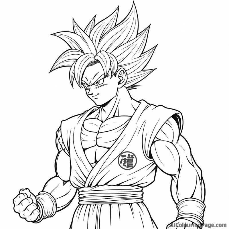 Goku transforming into a Super Saiyan