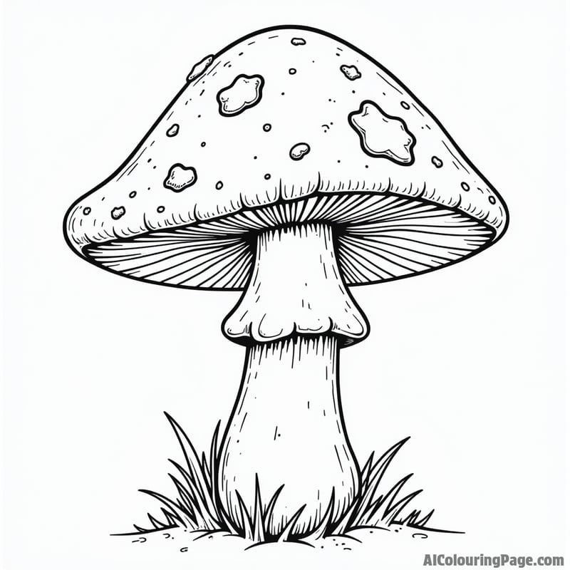 A mushroom with a star on its cap