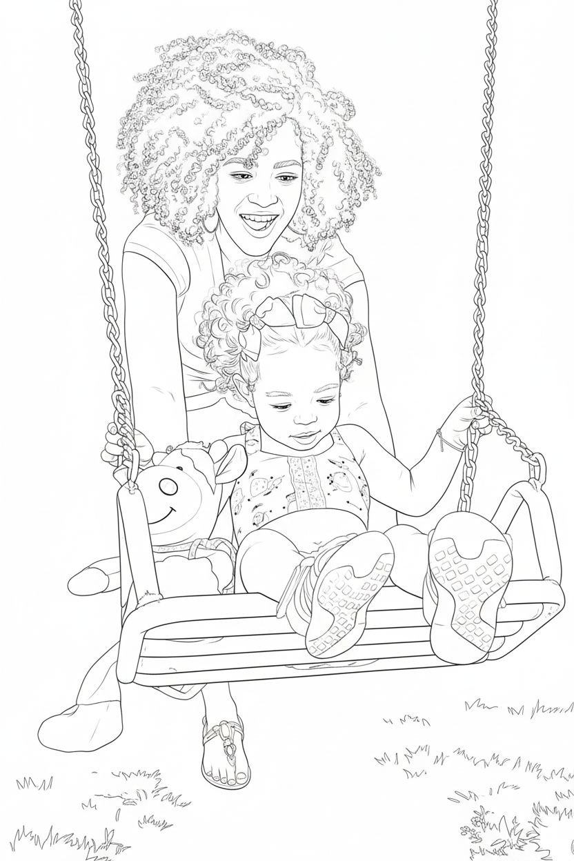 AI-generated Halloween coloring page featuring a haunted house