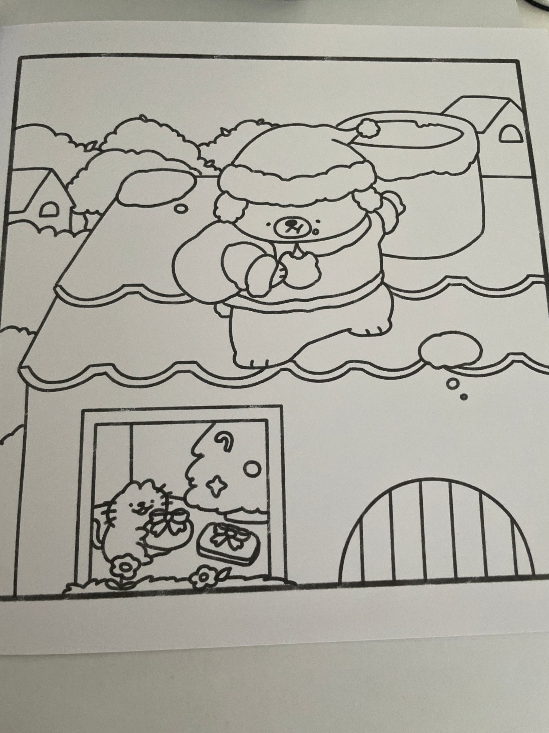 Santa Claus coloring page ready for vibrant colors