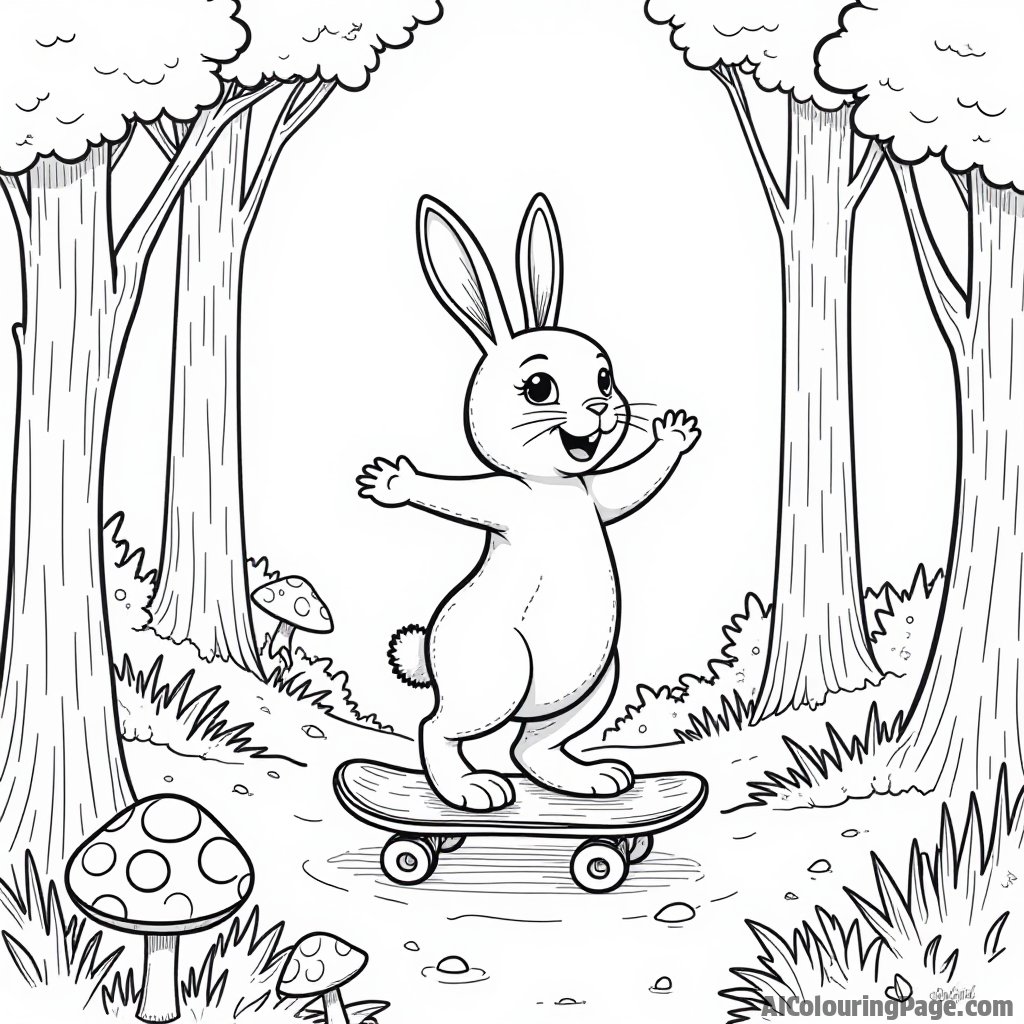 Cheerful sun and cloud coloring page design