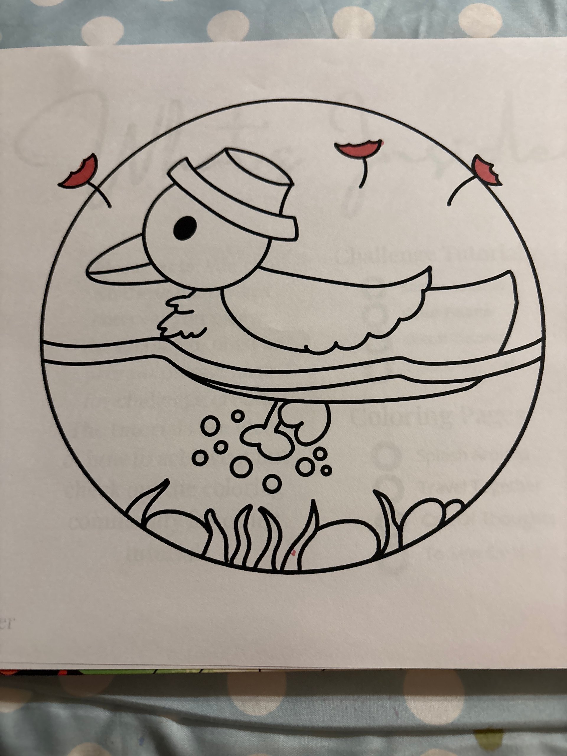 Cartoon summer animals coloring page for kids