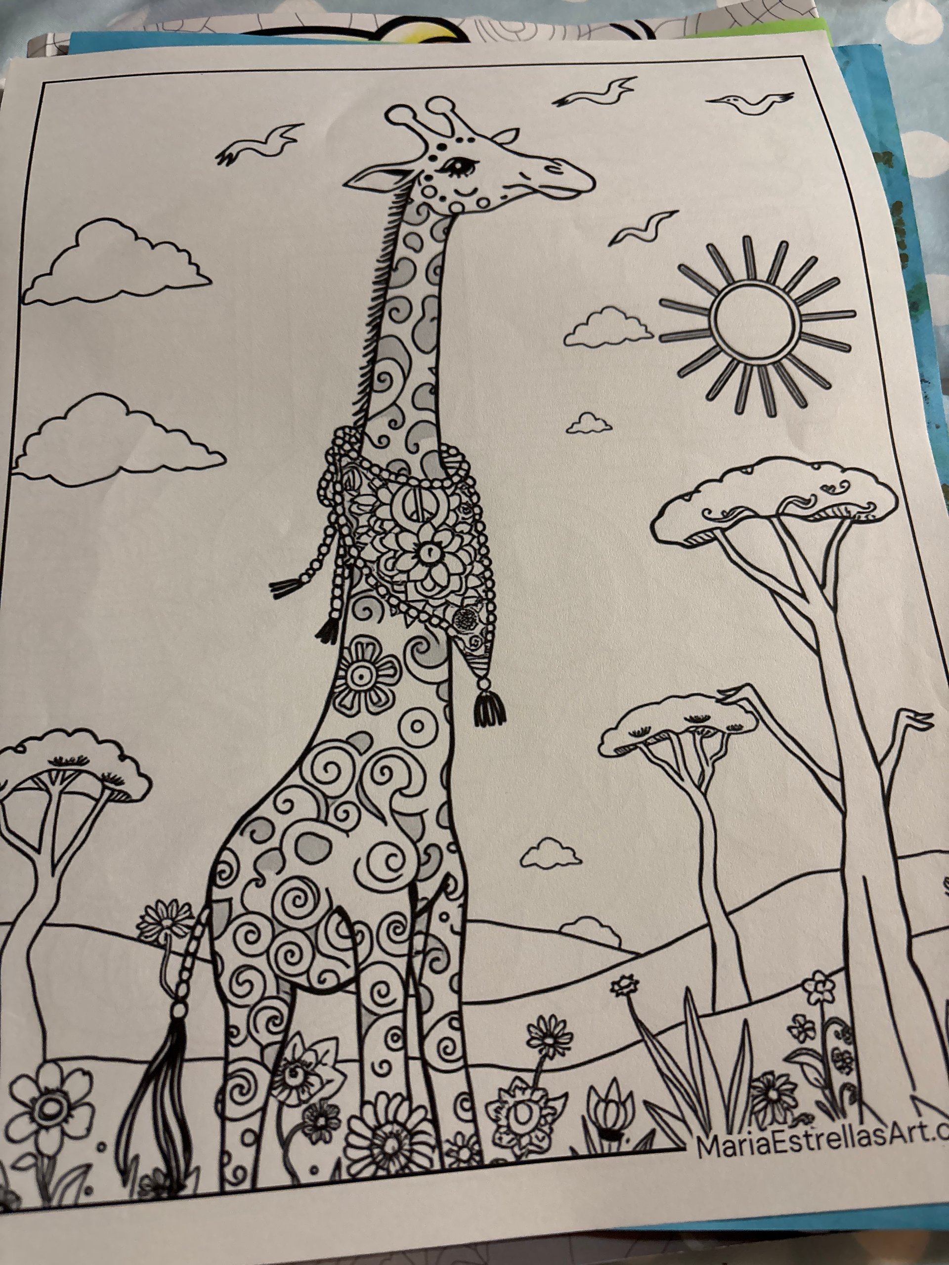Interactive coloring page featuring cheerful scenes