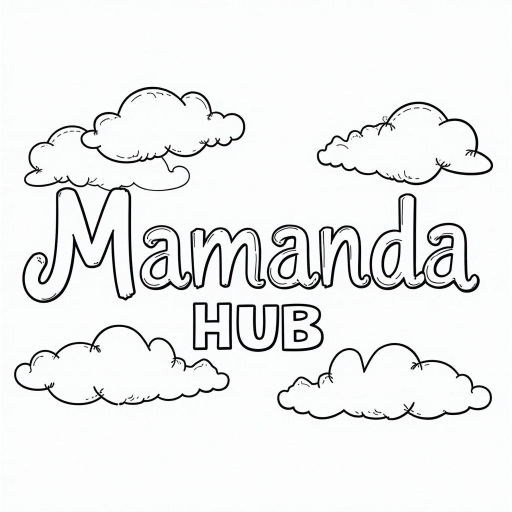 AI generated 90s cartoon character coloring page