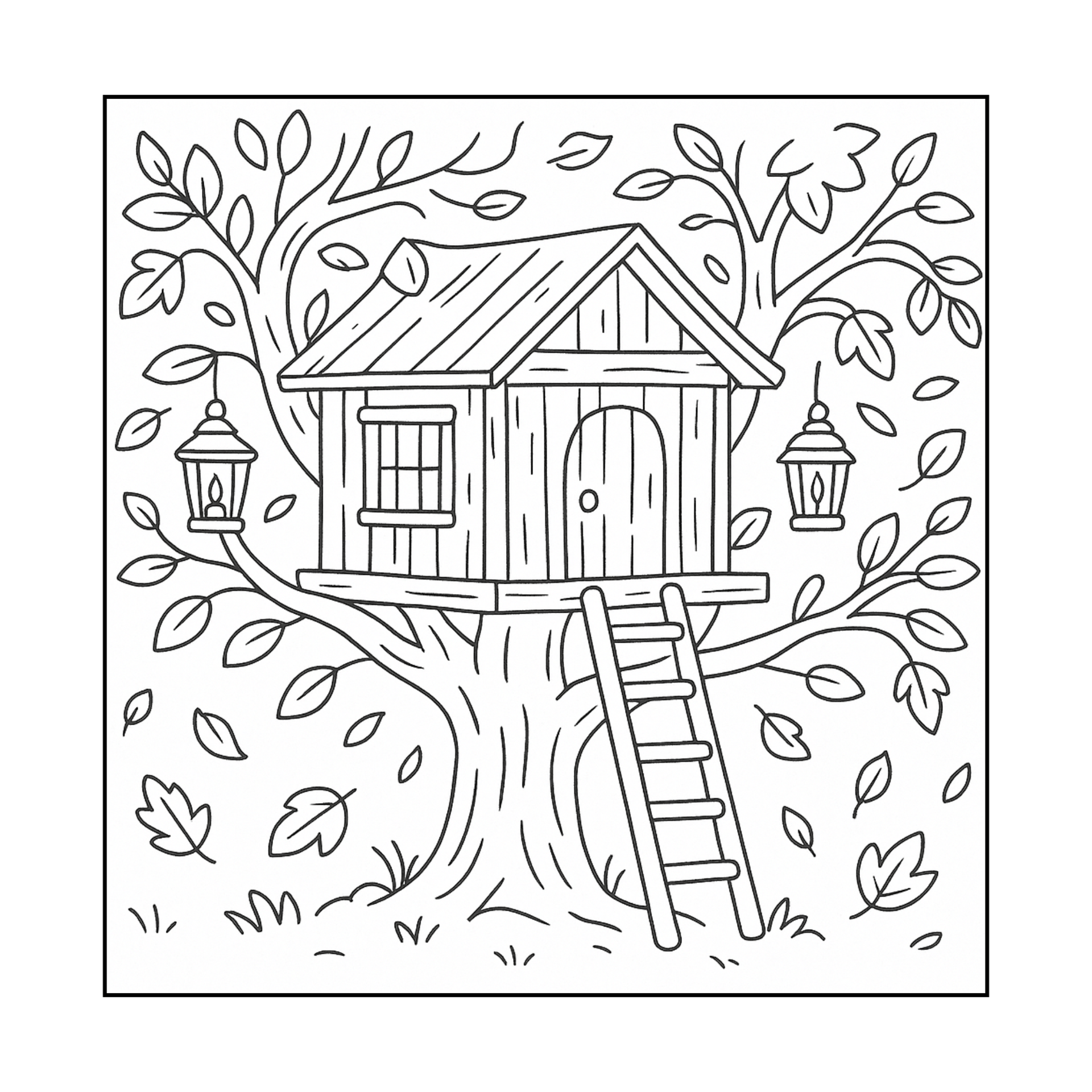 AI generated coloring page showcasing vibrant shades