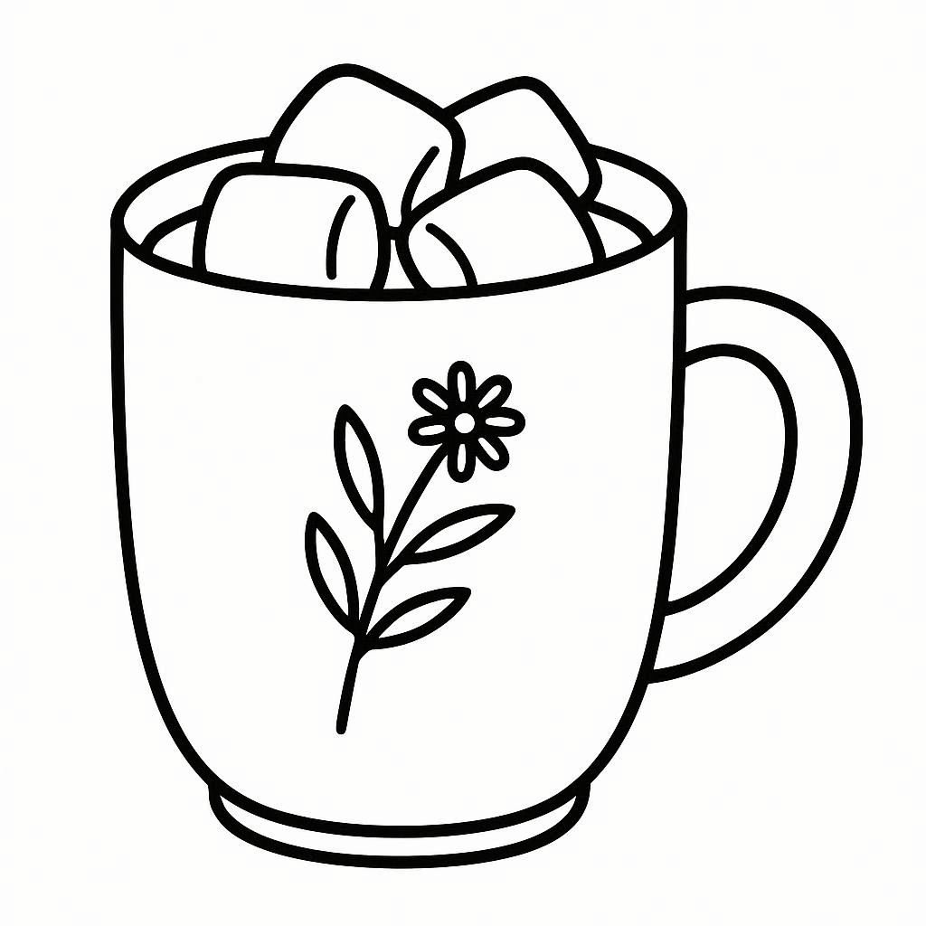 Detailed artwork of natural plants and flowers to color