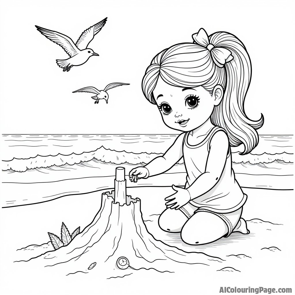 Creative lot coloring page showcasing whimsical elements