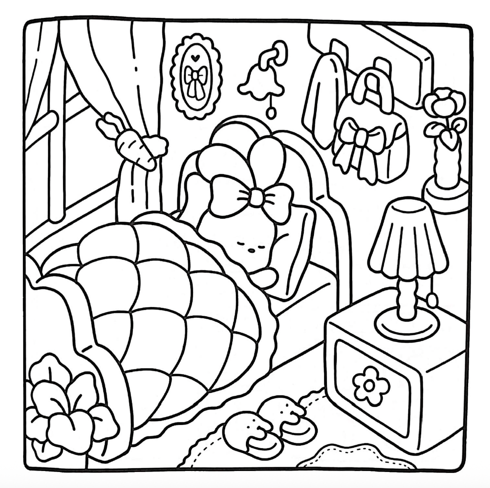 AI generated blue ocean scene coloring page