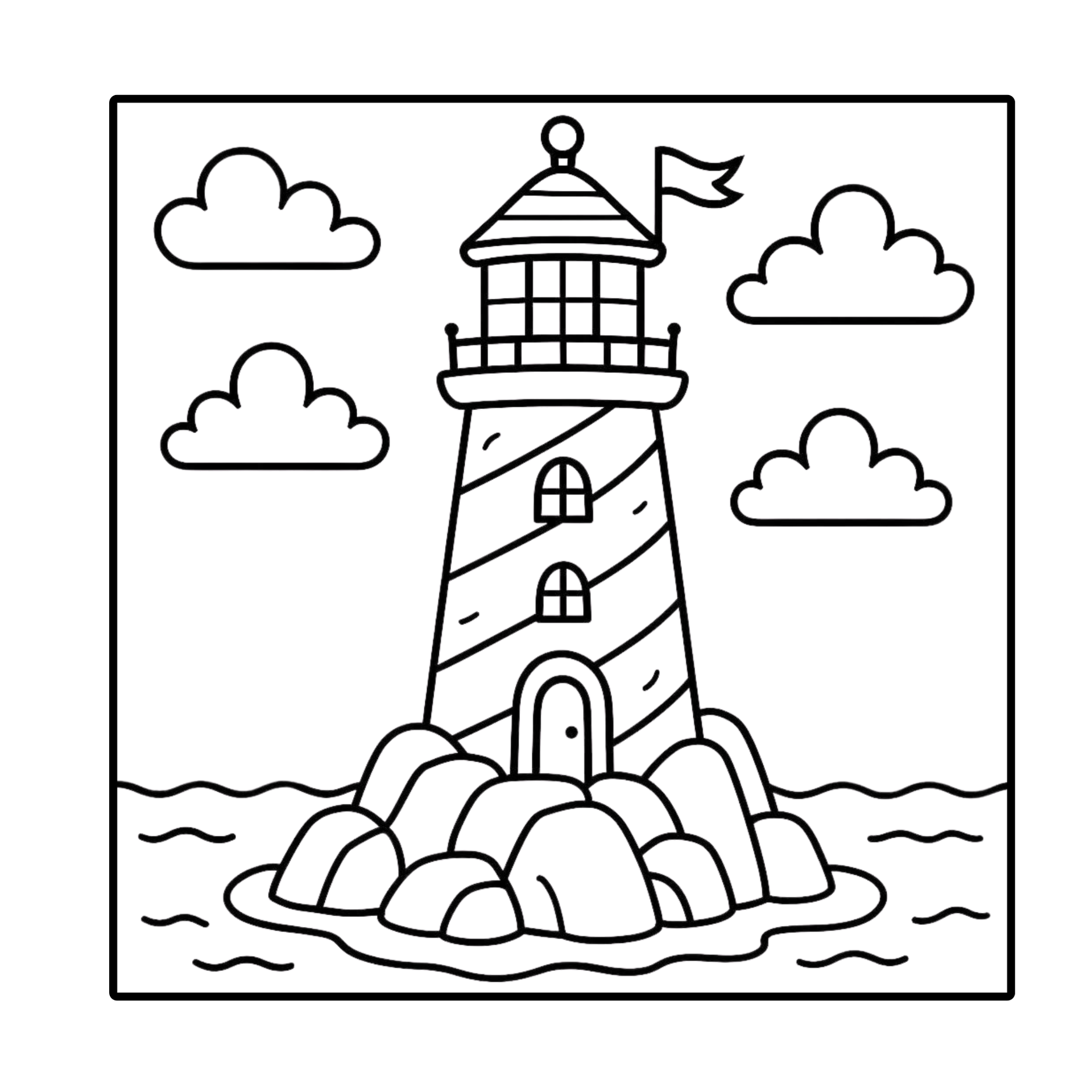 Colorful dolphin jumping over waves coloring page