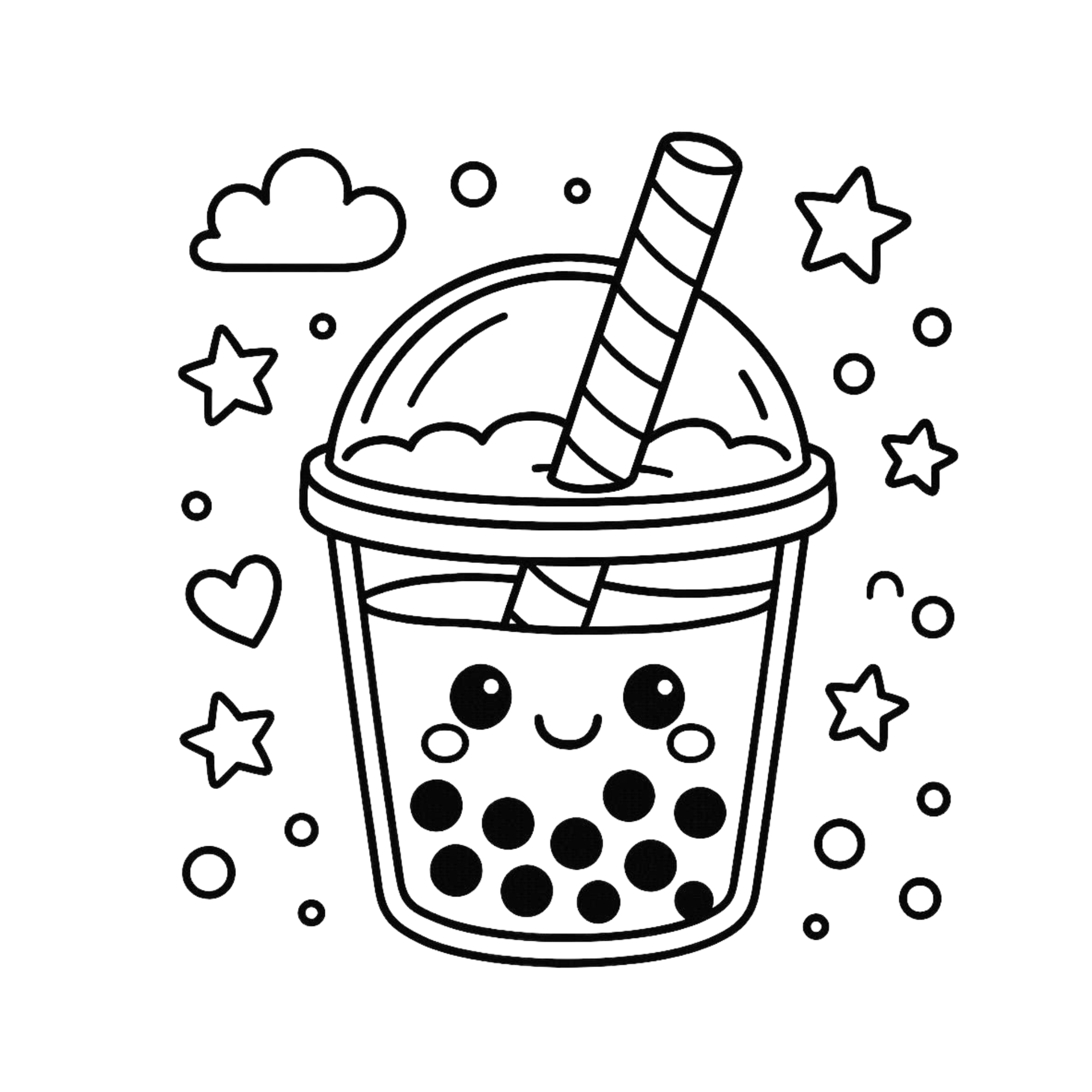 Full themed AI generated coloring page featuring lush landscapes