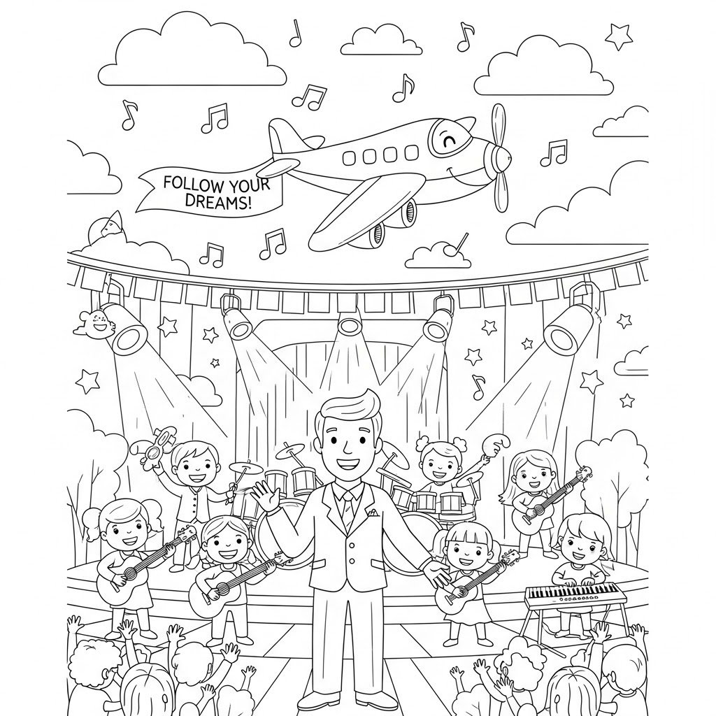 AI-generated soft coloring page with gentle floral patterns