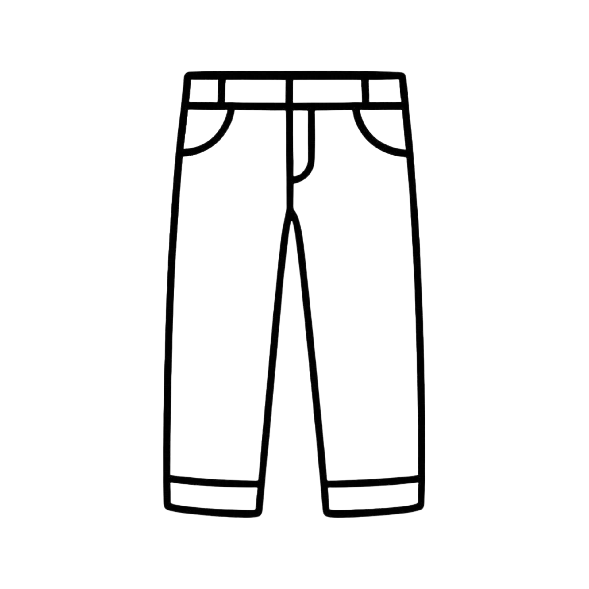 Casual outfit coloring page showcasing denim styles