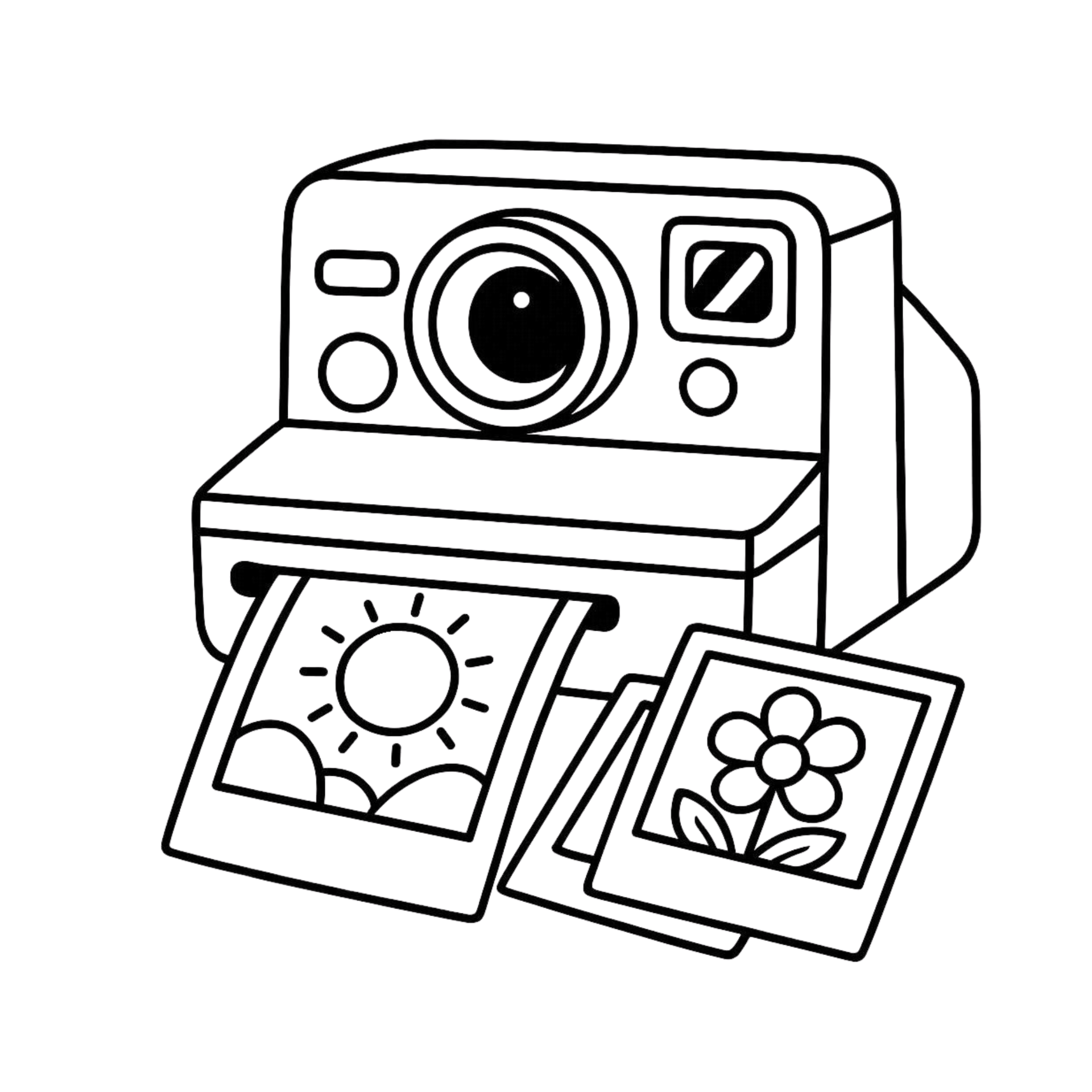 AI-generated vibrant landscape coloring page ready for printing