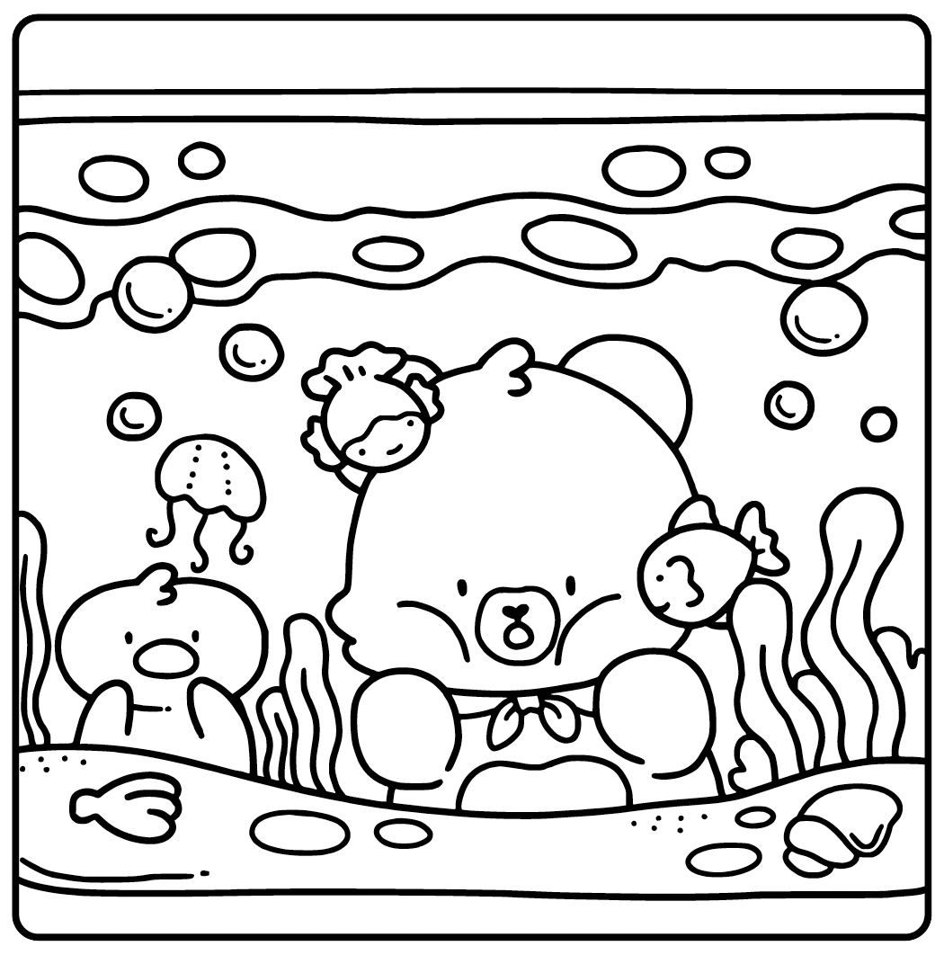 Colorful underwater scene with fish and coral reefs