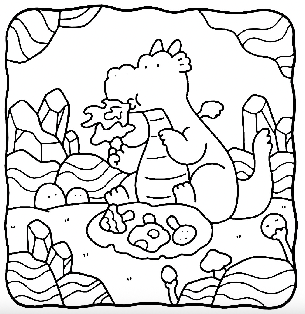 AI generated coloring page of the Eiffel Tower