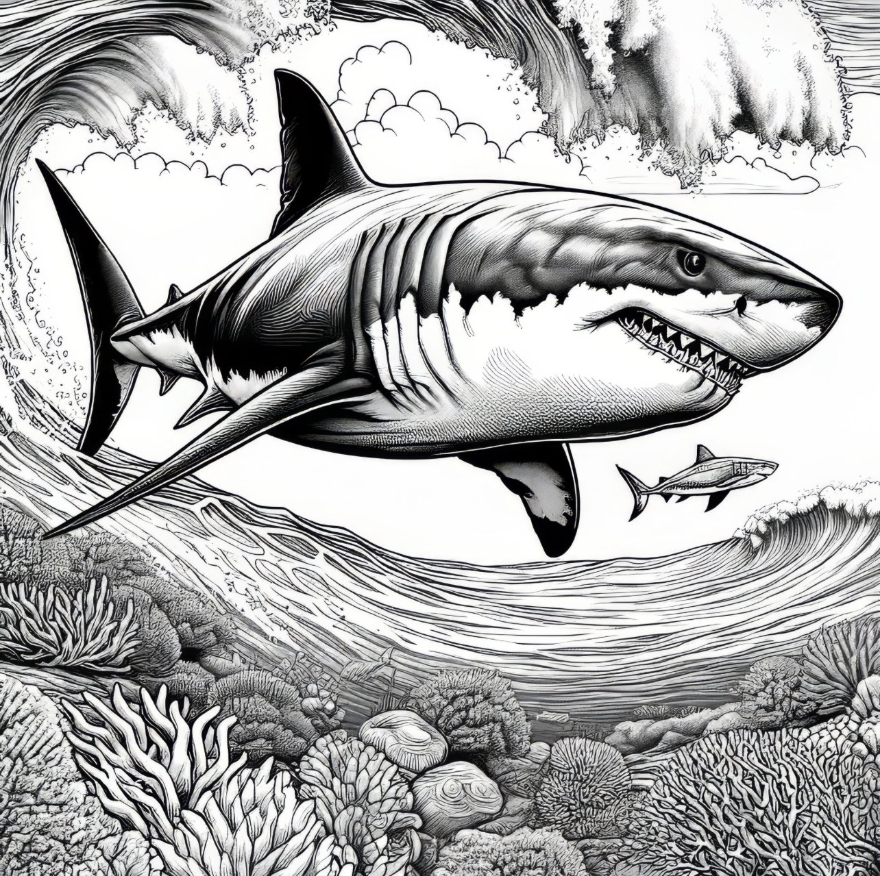 Coloring page of cant theme showcasing colorful landscapes