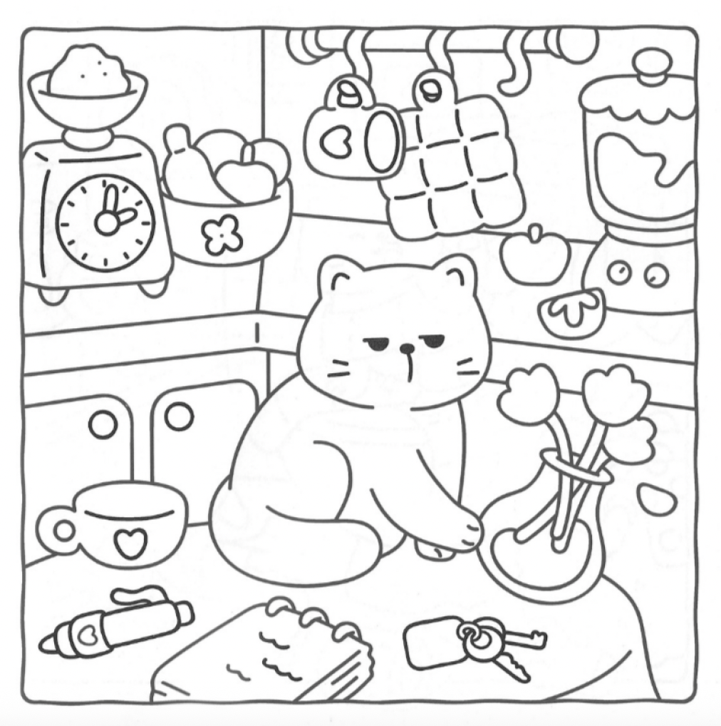 Adorable baby unicorn printable coloring page