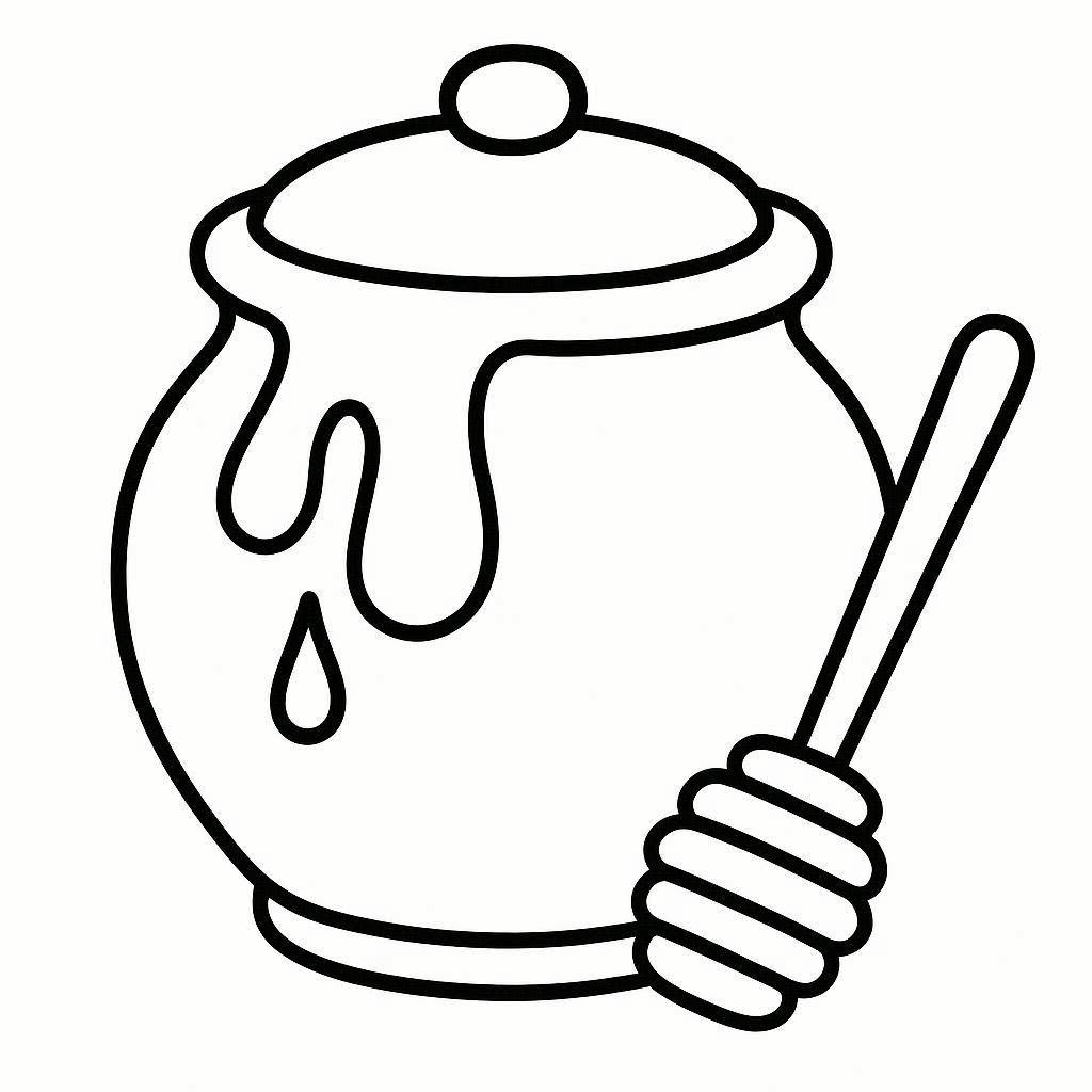 AI generated pot coloring page for kids