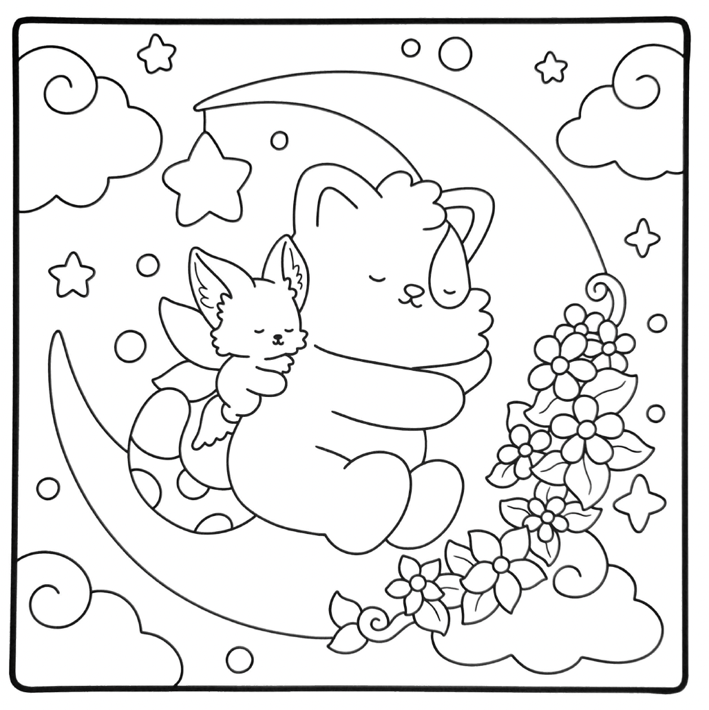 Coloring page of a radiant sunrise with detailed rays