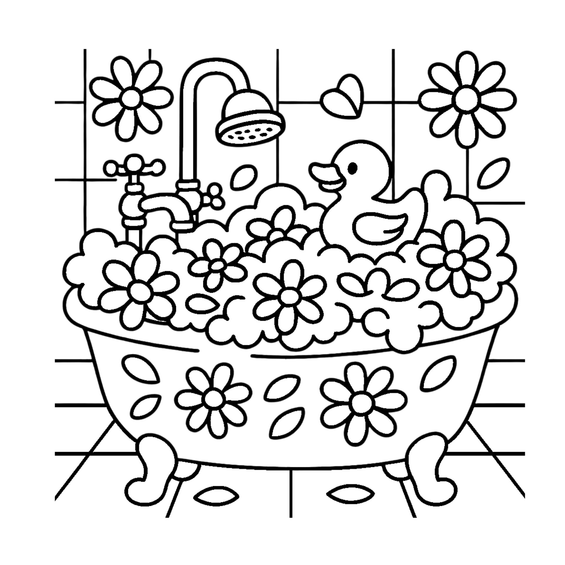 Coloring page of a vintage pocket watch surrounded by flowers