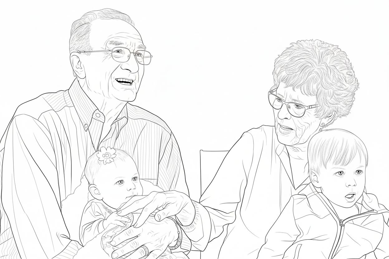 AI generated summer beach coloring page