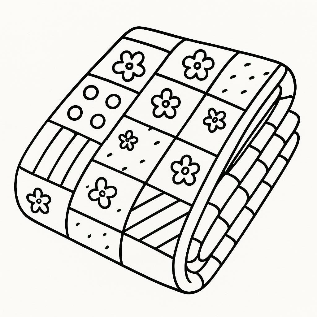 Intricate line art of core elements in a coloring page