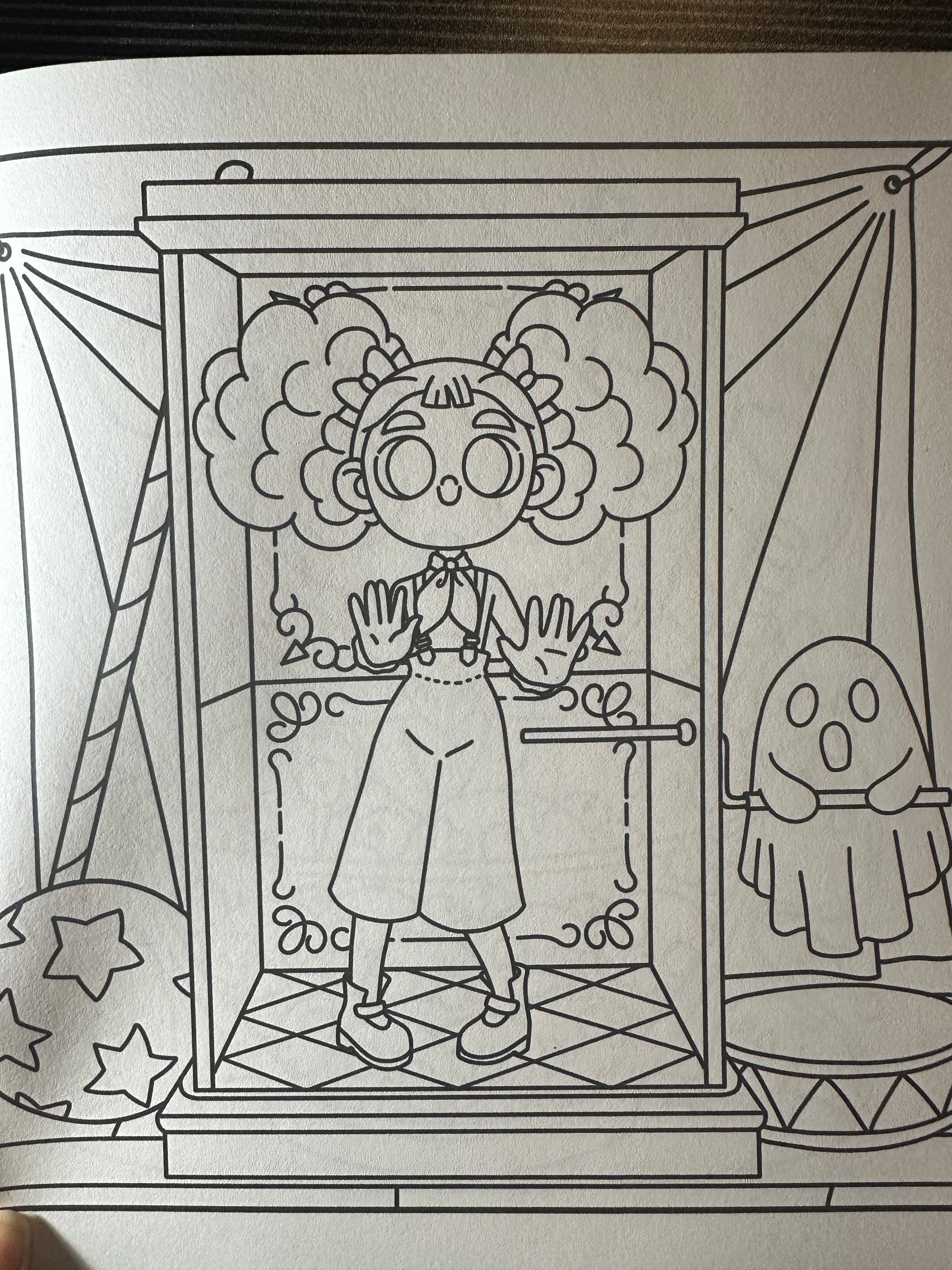 Colorful vibe-inspired abstract coloring page