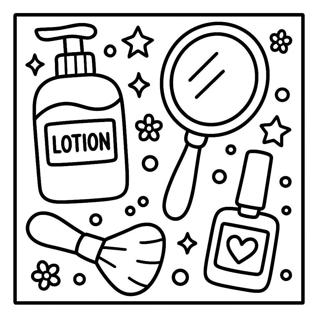 AI-generated girly coloring page of a princess with a crown