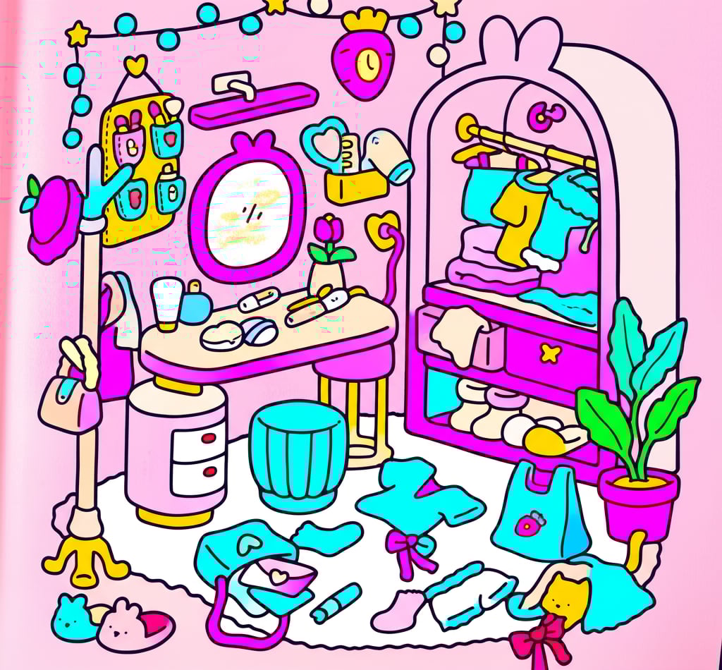 Printable 1980s arcade game coloring page