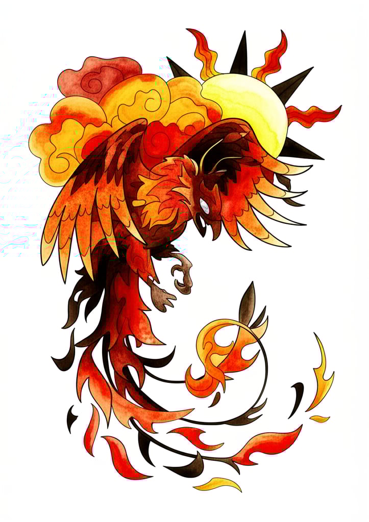 Vibrant watercolour abstract design for coloring