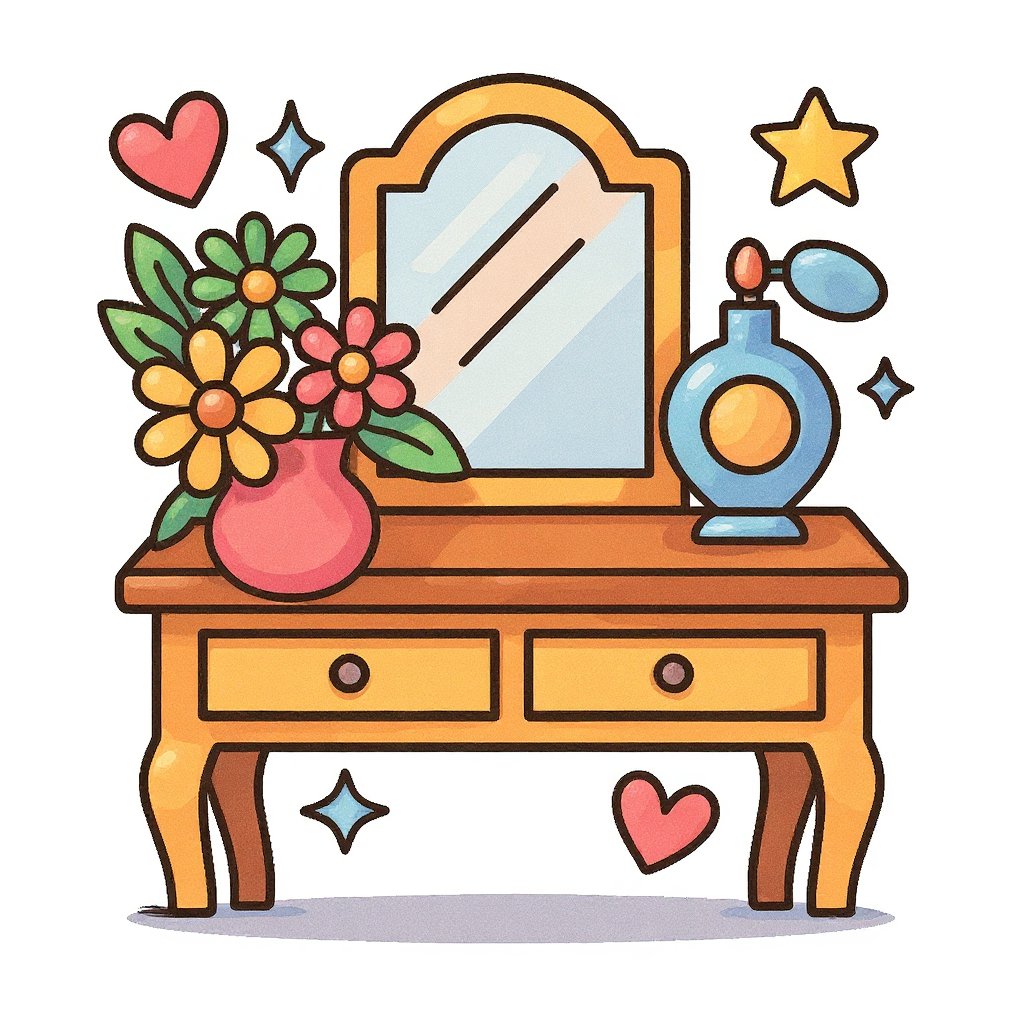 Coloring page of a stylish girl with fashionable accessories