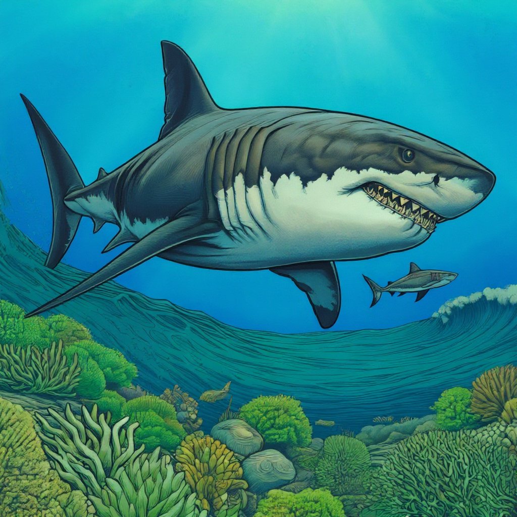 Printable coloring page featuring cartoon clouds and sun