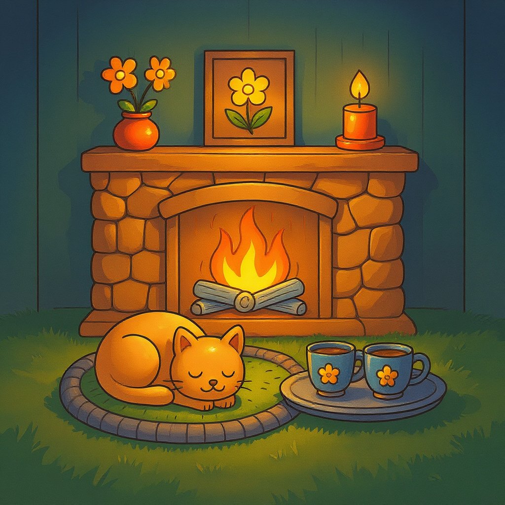 Luminous floral coloring page inspired by night lights