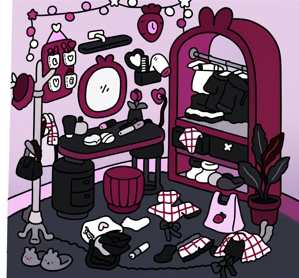 Printable maroon geometric design coloring sheet