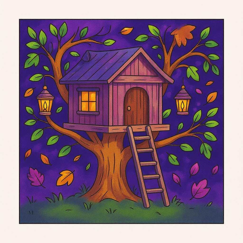 Printable coloring page filled with color shades and patterns